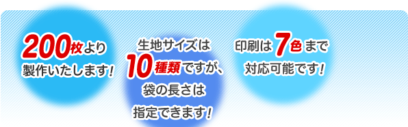 200枚より製作します！